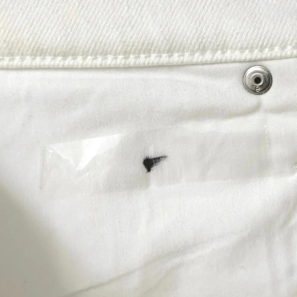 J. Crew Factory White Denim Midi Skirt Size 10
